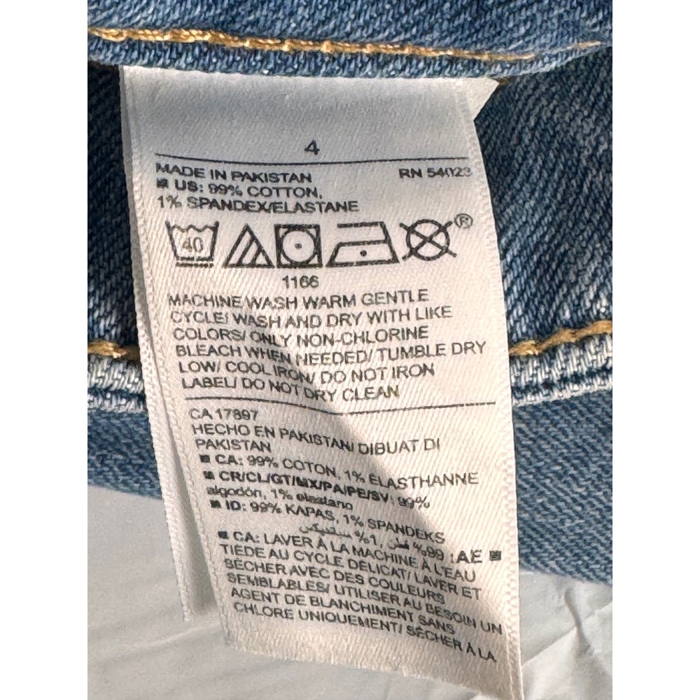 Old Navy OG Straight High‎ Rise Distressed Jeans Medium Wash Size 4 NWT - Picture 9 of 12